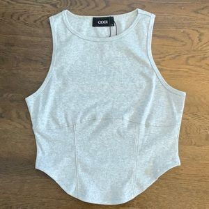 Ribbed corset tank top